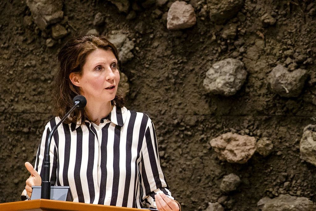 Esther Ouwehand (PvdD) tijdens d Algemene Politieke Beschouwingen, het debat na de Troonrede op Prinsjesdag.  - Foto: ANP