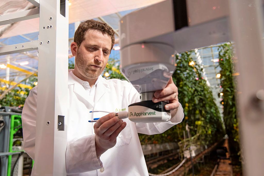 De tomatenpolukrobot van AppHarvest zou in het vierde kwartaal van 2022 volledig operationeel moeten zijn. - Foto: Chris Radcliffe