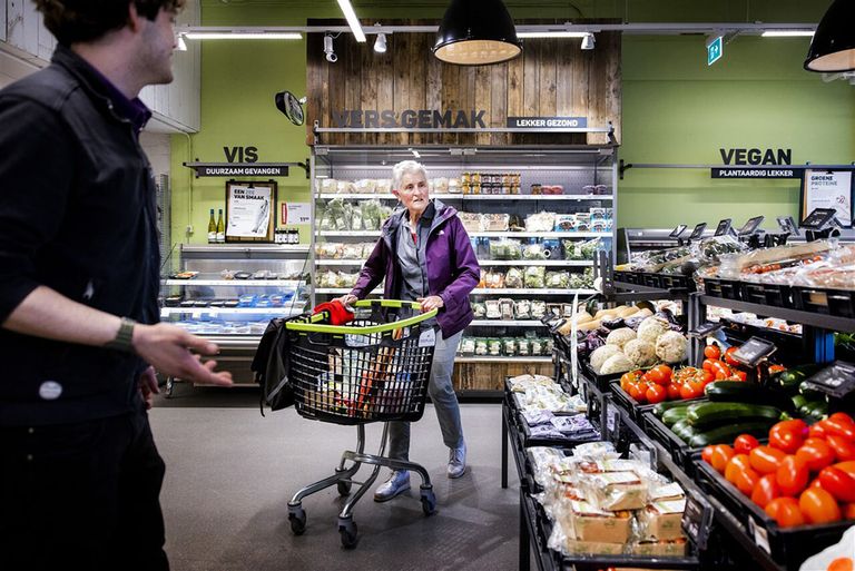 Vestiging van Ekoplaza. Deze supermarkt is samen met Lidl en Albert Heijn het duurzaamst, volgens de Superlijst Groen 2023. - Foto: ANP