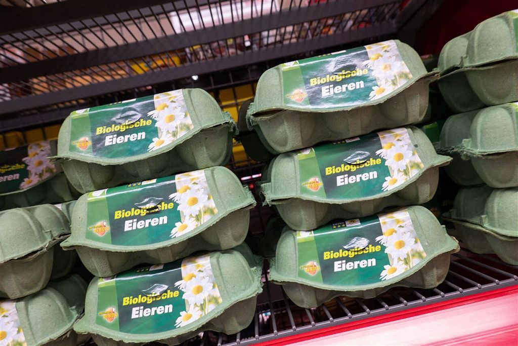 De top 3 meest verkochte biologische producten in de supermarkt zijn melkdranken (€ 73,5 miljoen), eieren (€ 67 miljoen) en yoghurt (€ 44,8 miljoen). Foto: ANP