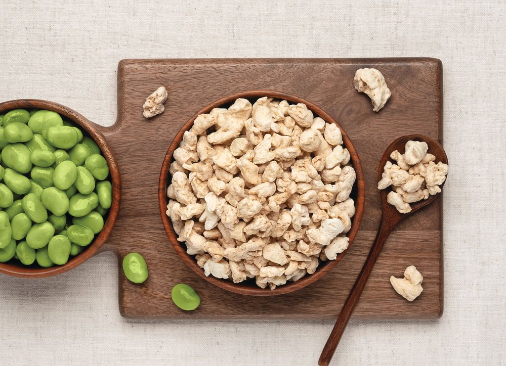 Happy Plant Protein heeft een technologie ontwikkeld om veldbonenmeel direct om te zetten tot een texturaat. Foto: Happy Plant Protein