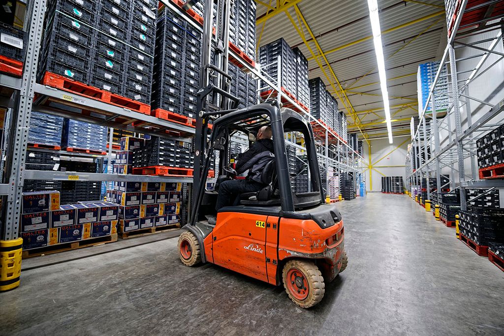 Distributiecentrum van een supermarktketen. - Foto: Lex Salverda