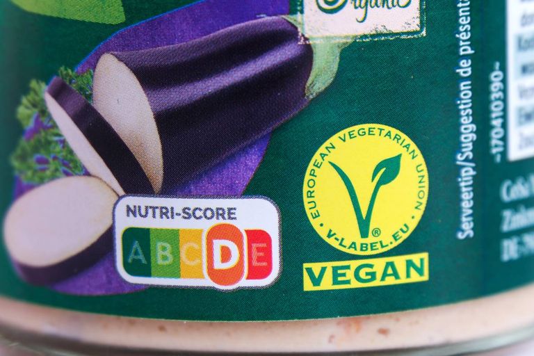V-label op vegan product
