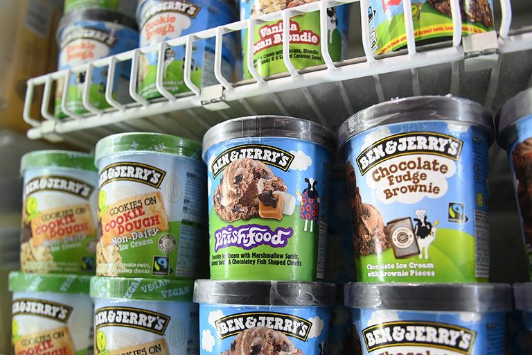 Bekende ijsmerken, zoals Ben & Jerry's, hebben steeds vaker vegan varianten in hun assortiment. Foto: ANP