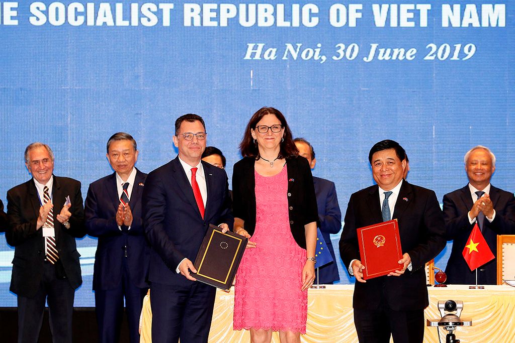 De Europese Raad ondertekende het akkoord in juni 2019 al in Hanoi. - Foto: ANP