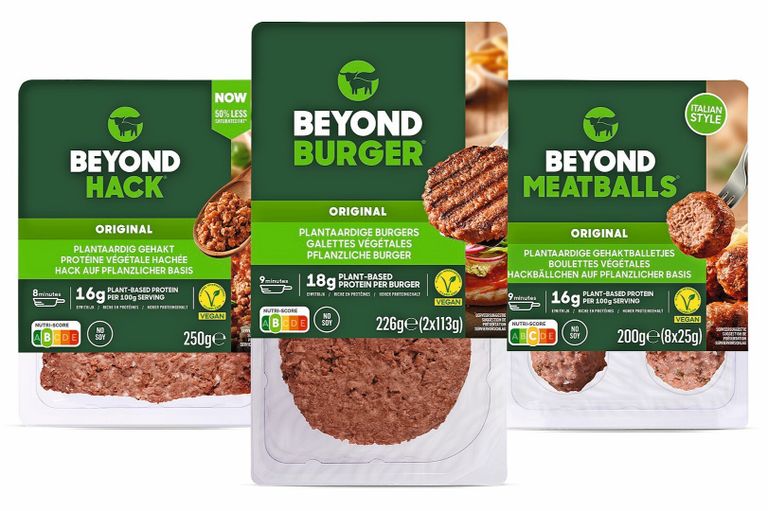 Beyond Meat-producten die verkrijgbaar zijn op de Nederlandse markt. Foto: Beyond Meat
