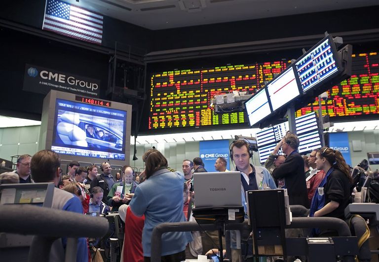 Beurshandelaren op de Chicago Mercantile Exchange. Volgens deskundigen wordt te veel gespeculeerd met voedselgrondstoffen. - Foto: ANP